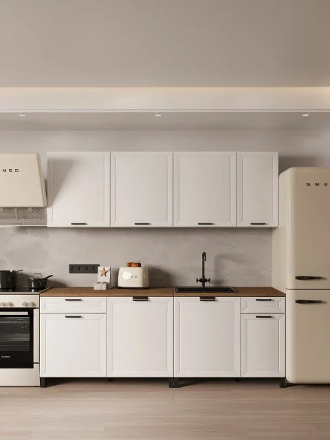 Кухонный гарнитур Мадрид 2,2м белый со столешницей